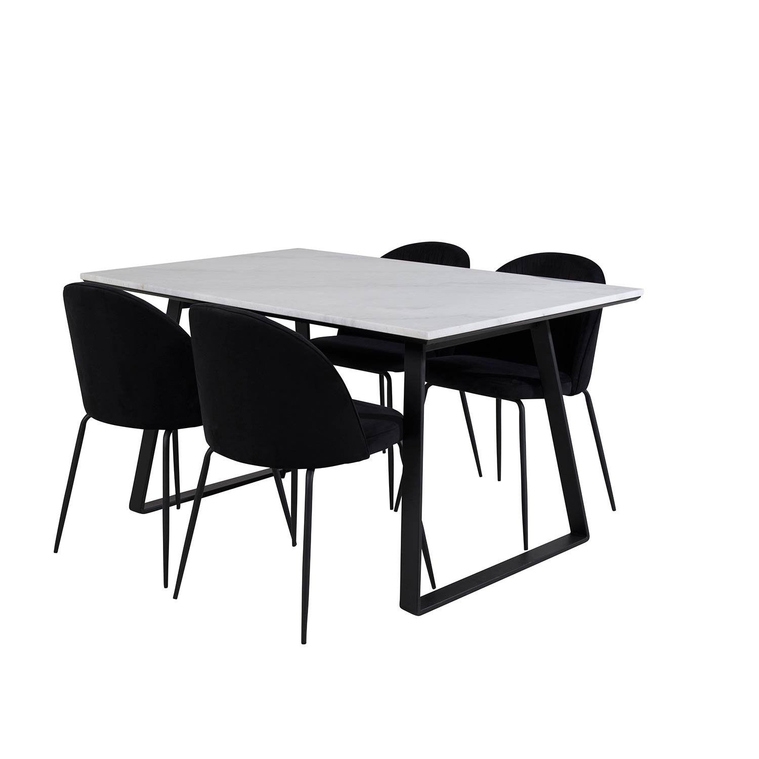 Spisegruppe Venture Home Estelle 140 med 4 Wrigley Stoler