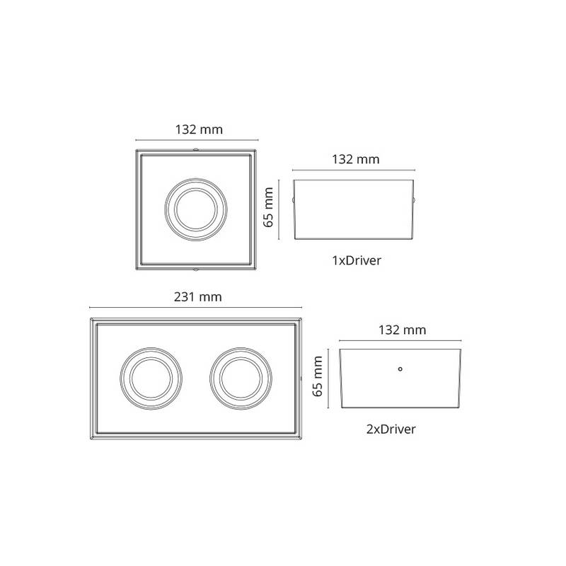 Downlight SG ARMATURER Cube Lux Hvit 2700K