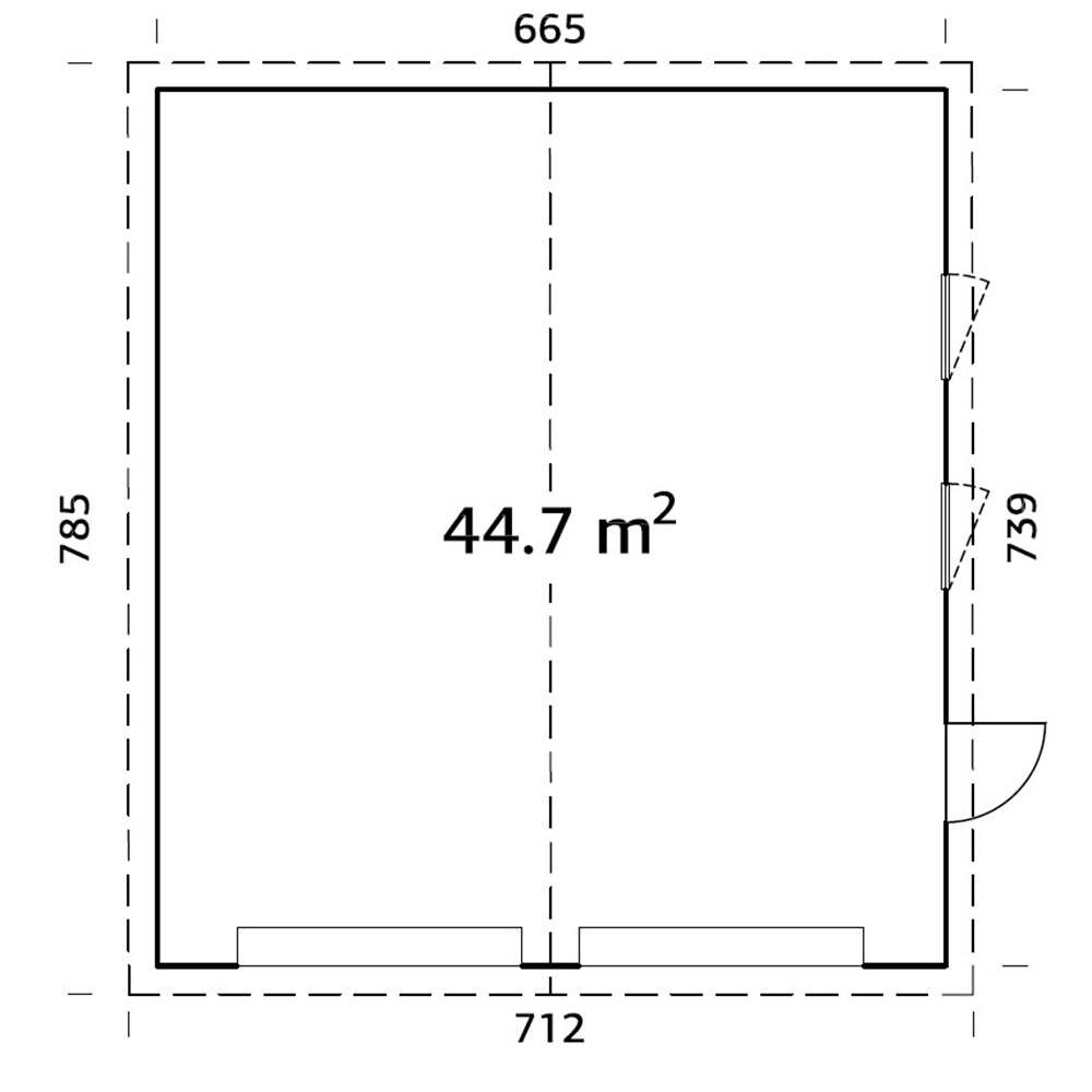 Dobbel Garasje Palmako Andre 49,1 m2 uten Port
