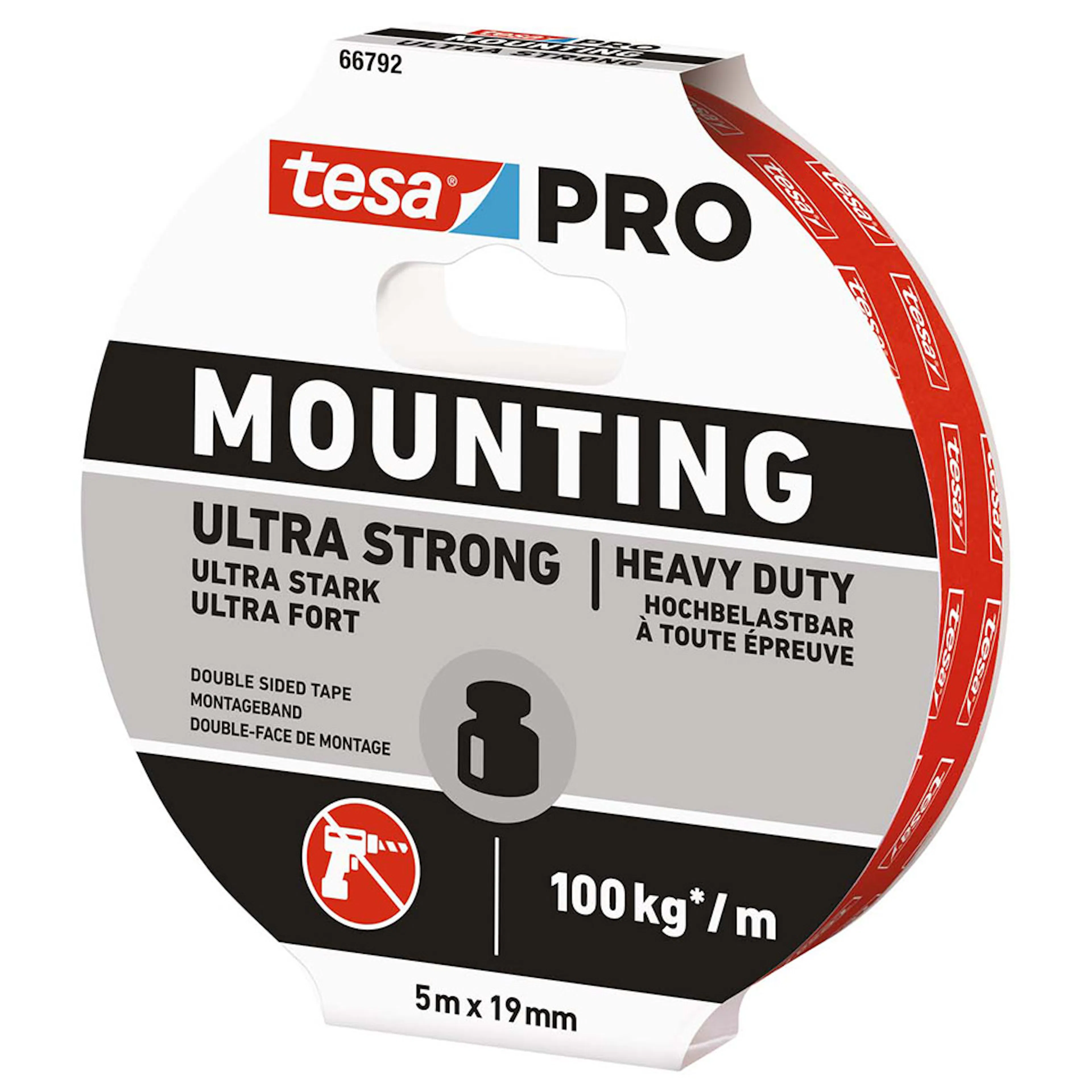 Monteringstape Tesa Pro ULT Sterk 19 mm