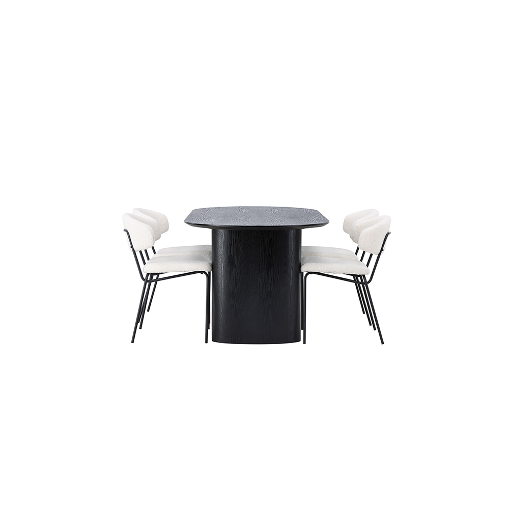 Spisegruppe Venture Home Isolde med 4 stk Chico Stoler