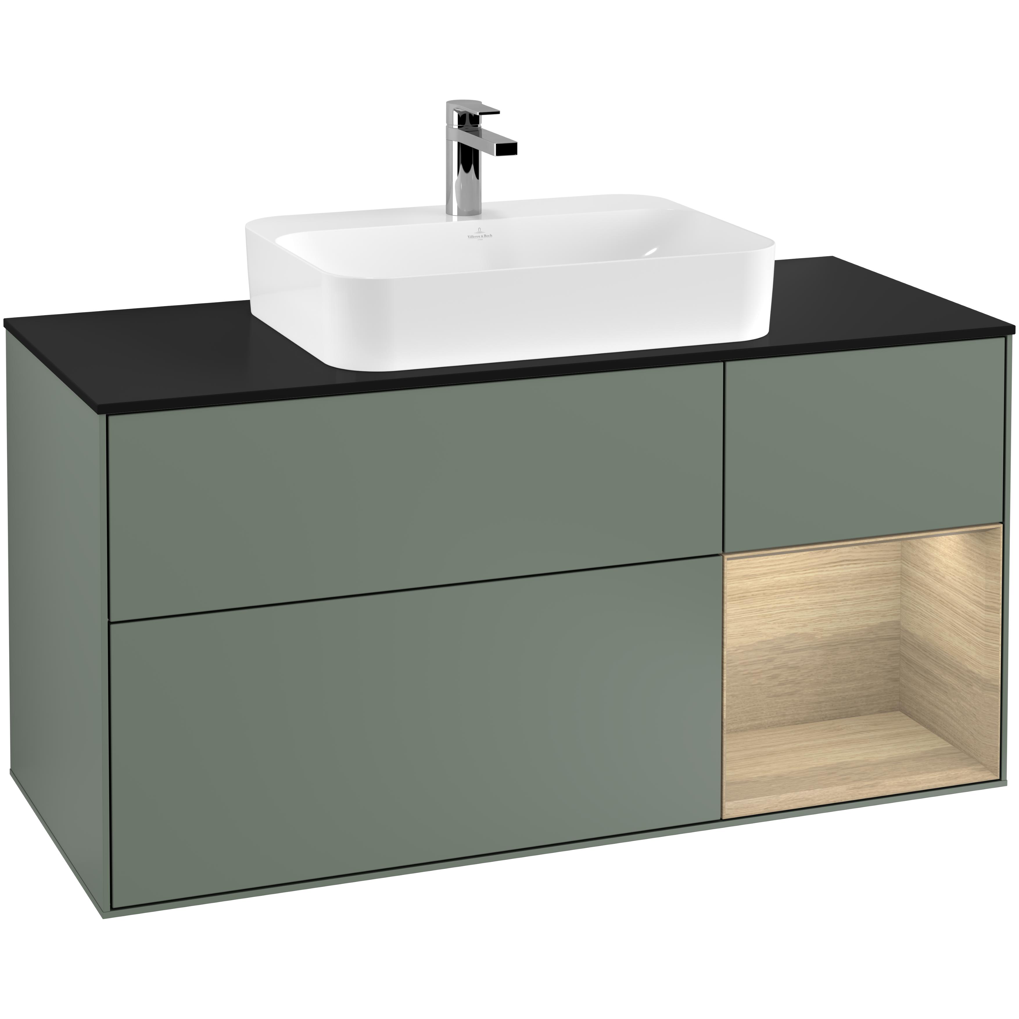 Tvättställsskåp Villeroy & Boch Finion med 3 Lådor Hylla och Bänkskiva för Ytmonterat Tvättställ