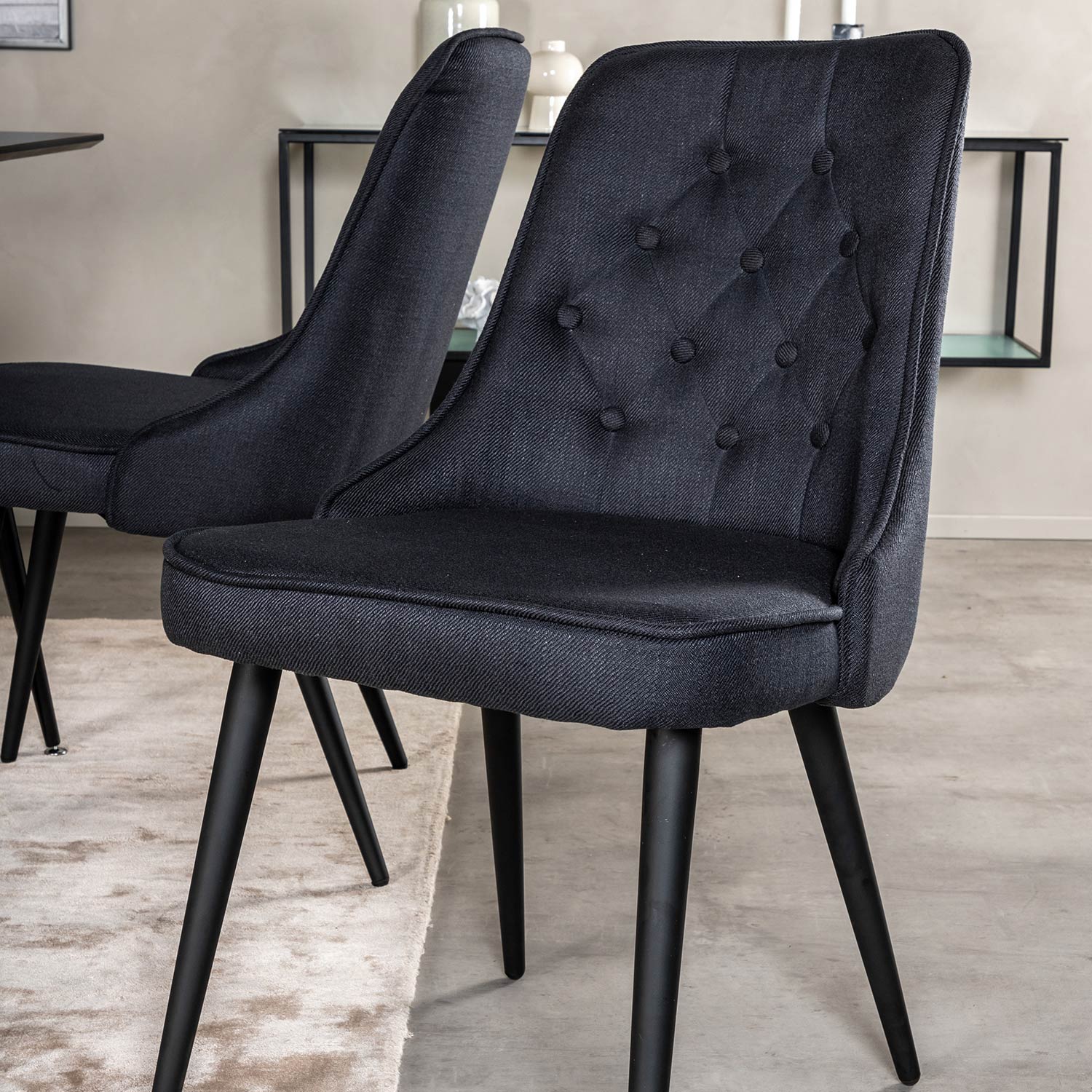 Spisegruppe Venture Home Silvia med Innleggsplate og 4 Vera Stoler