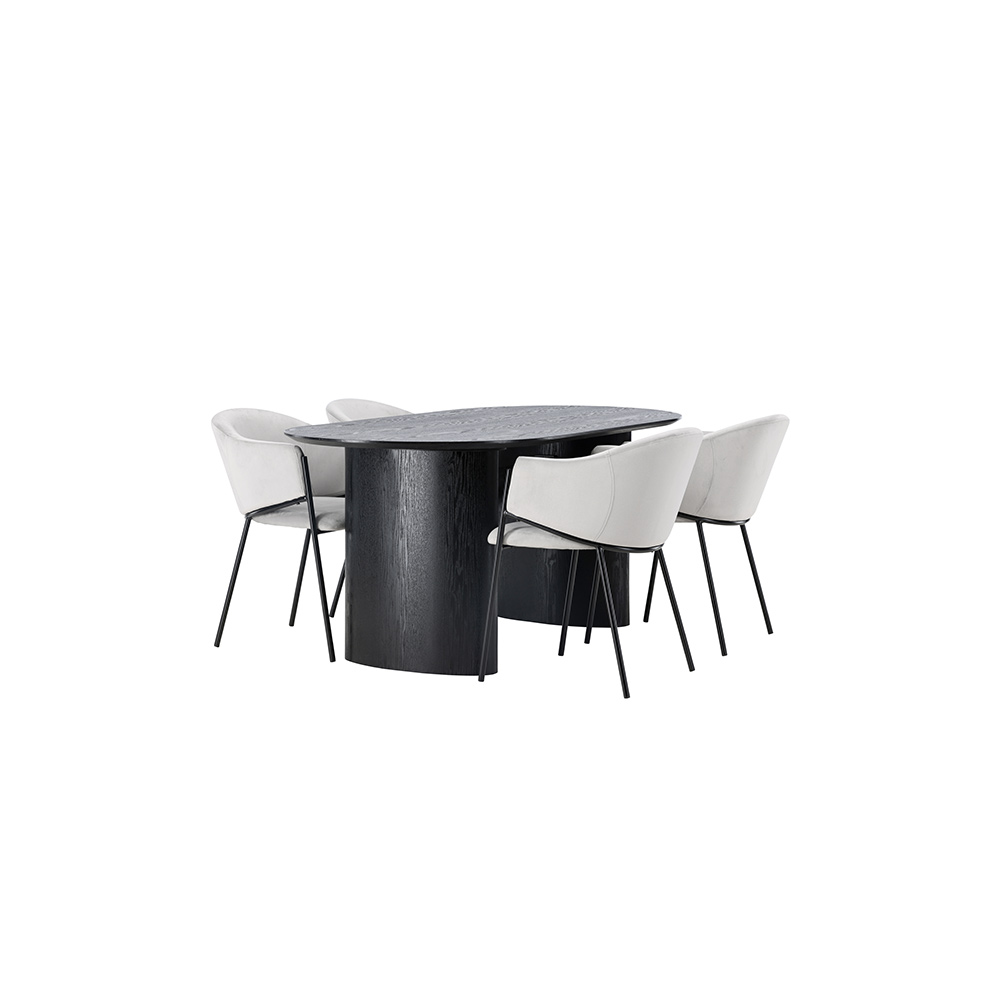 Spisegruppe Venture Home Isolde med 4 stk Evelina Stoler