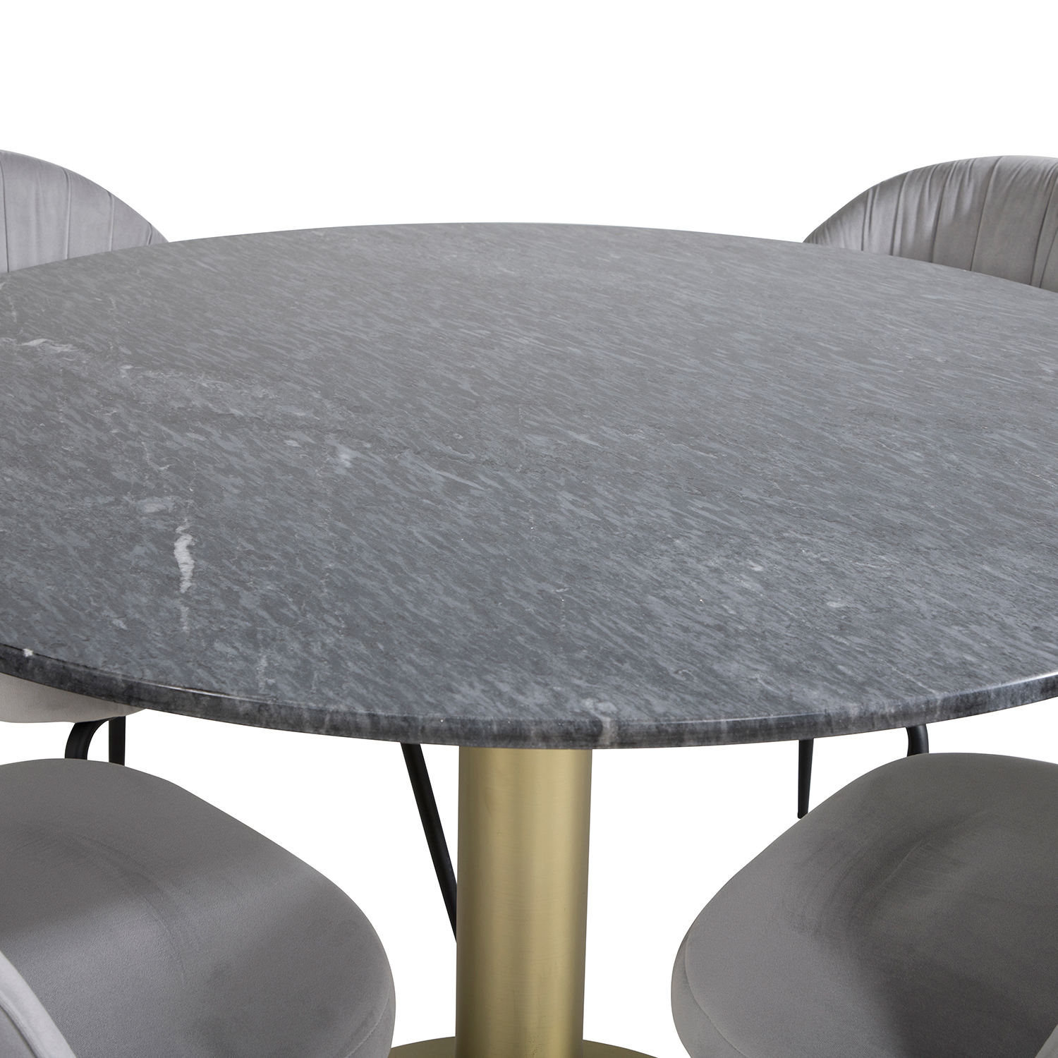 Spisegruppe Venture Home Estelle med 4 Wrigley Stoler Fløyel