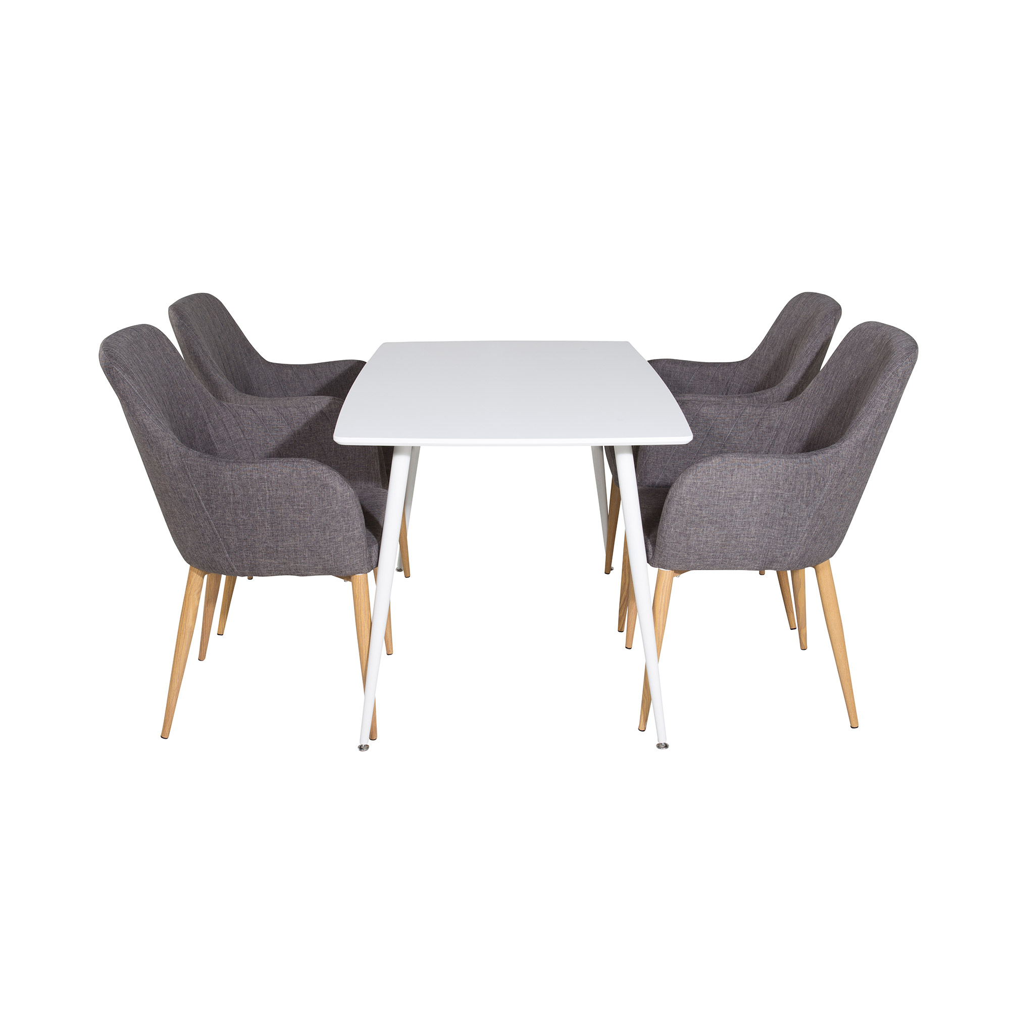 Spisegruppe Venture Home Pobbie med 4 Corina Stoler