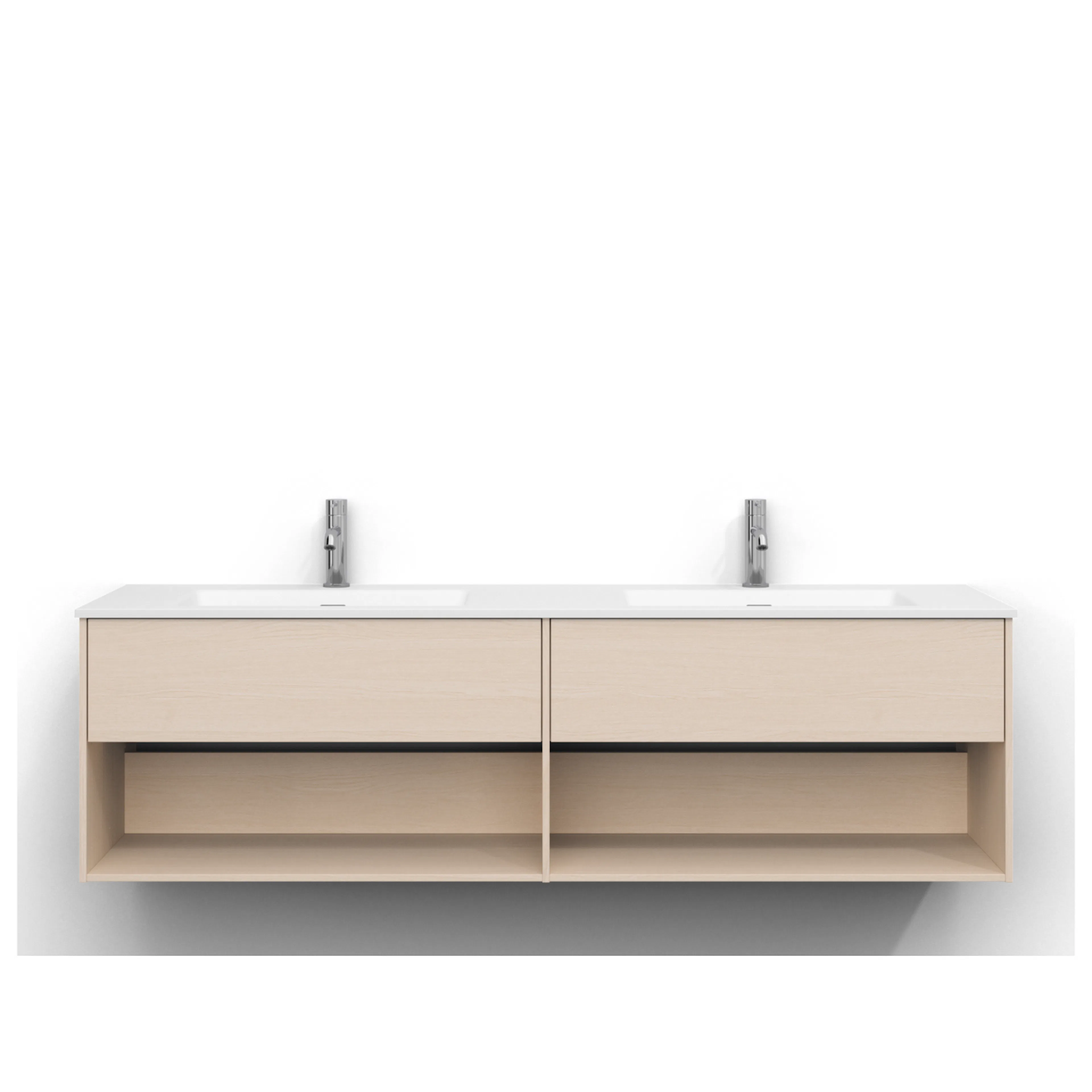 Tvättställsskåp Svedbergs Epos 160x45 med 1+1 Lådor