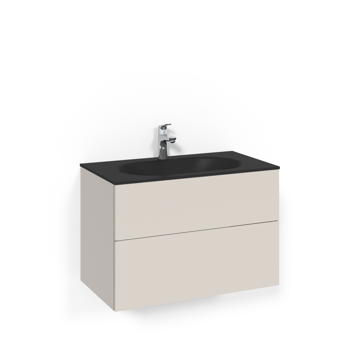 Tvättställsskåp Macro Design Crown Push Open Med Glastvättställ | badrum - badrumsmobler - tvattstallsskap-och-kommod | KakelKungen