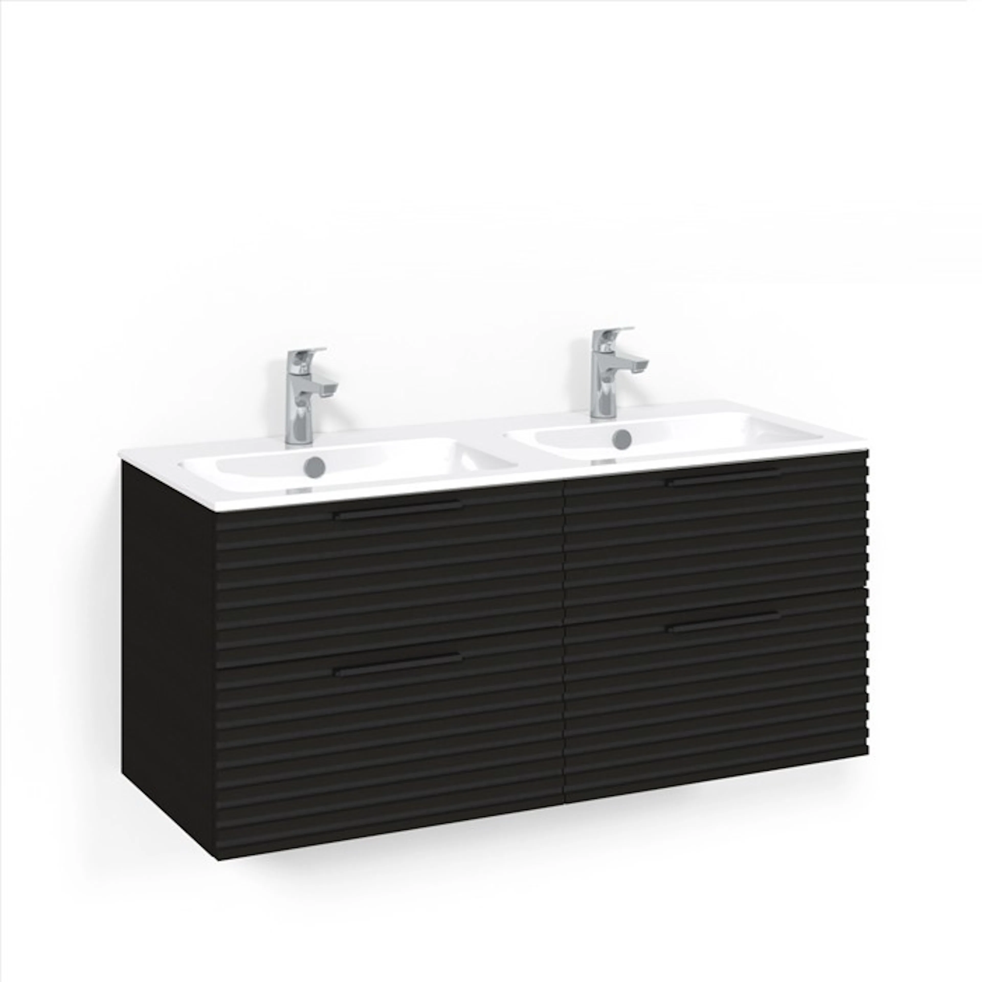 Tvättställsskåp Macro Design Crown Stripe med Dubbelt Tvättställ