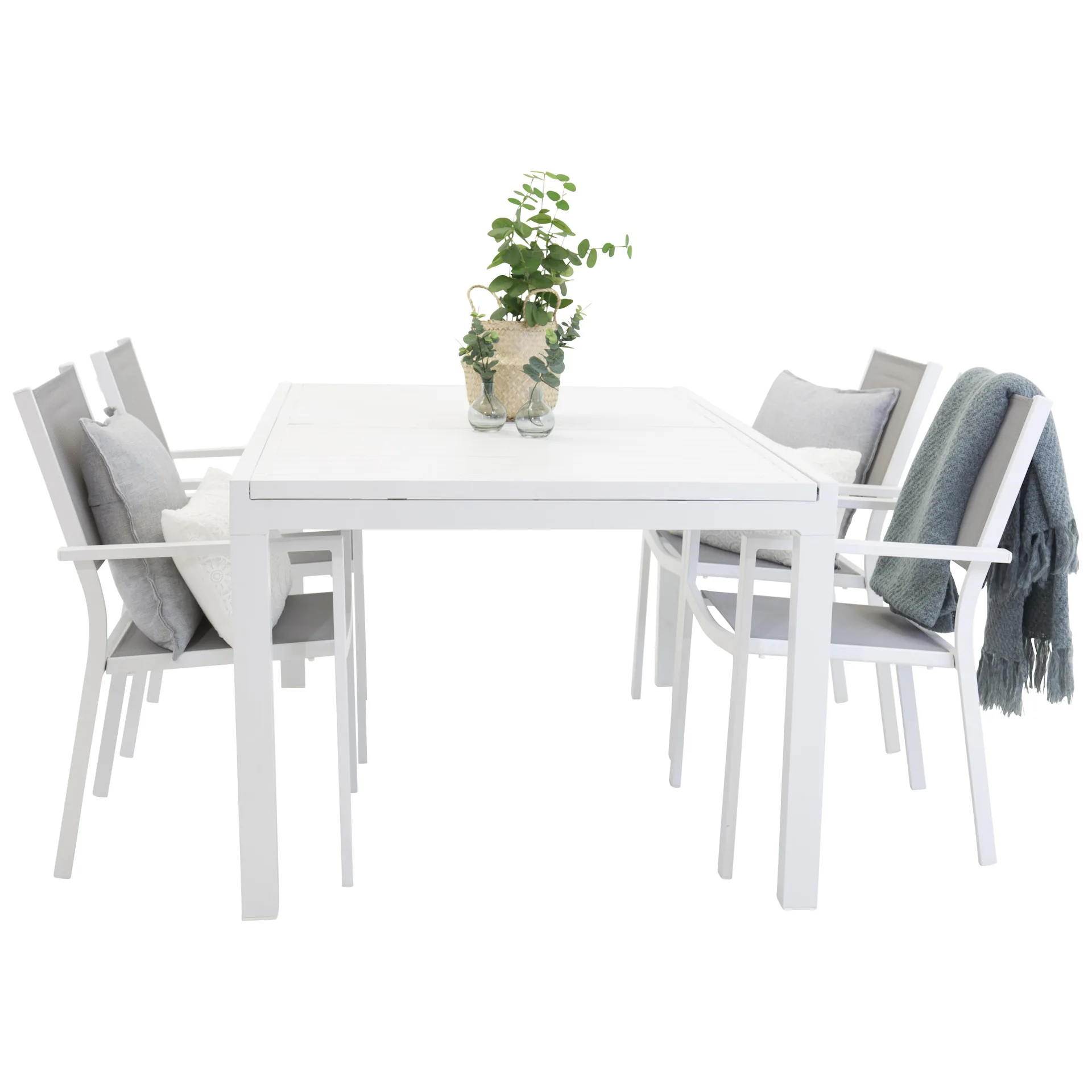 Spisegruppe Venture Home Madrid 160/240 med 4 Copacabana Spisestoler ...