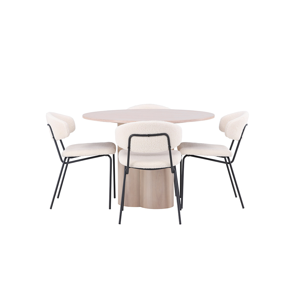 Spisegruppe Venture Home Olivia med 4 Chico Stoler
