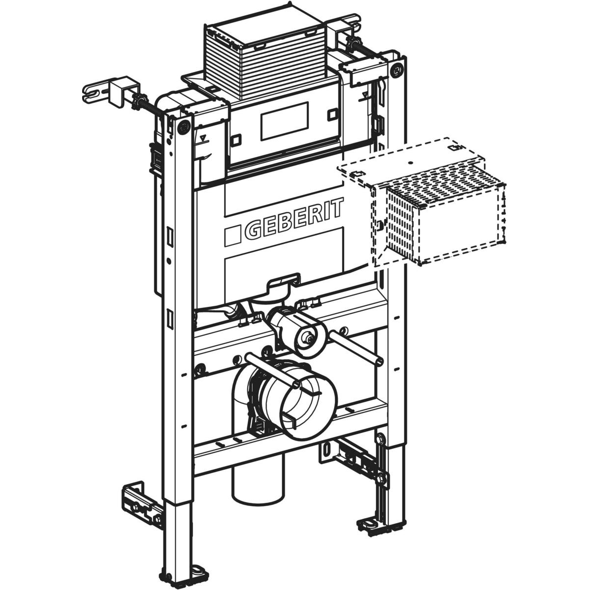 WC-fixture Geberit Duofix Omega 82 cm for Innbygging