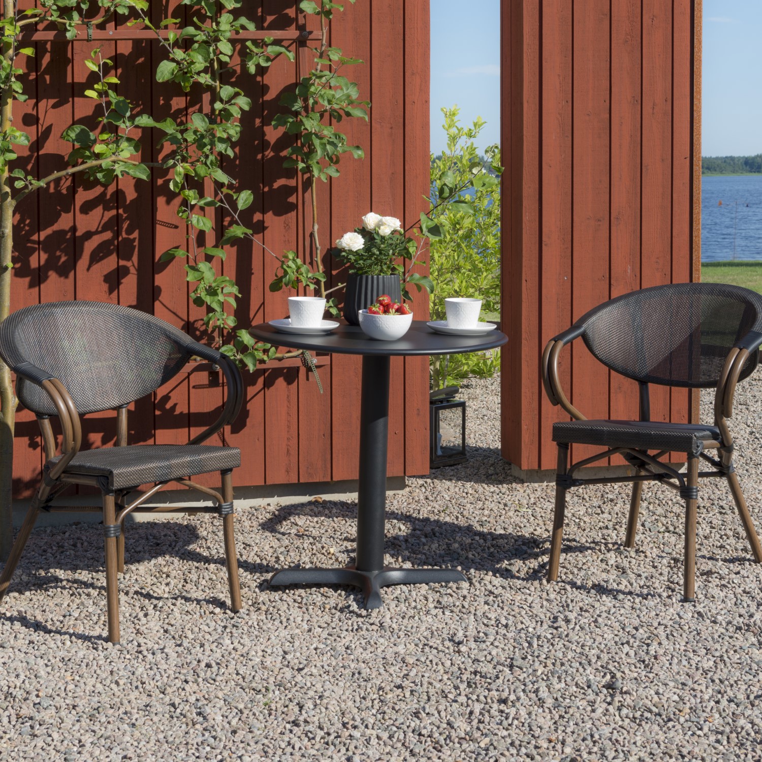 ÄPPELHED CAFÉSTOL Sort