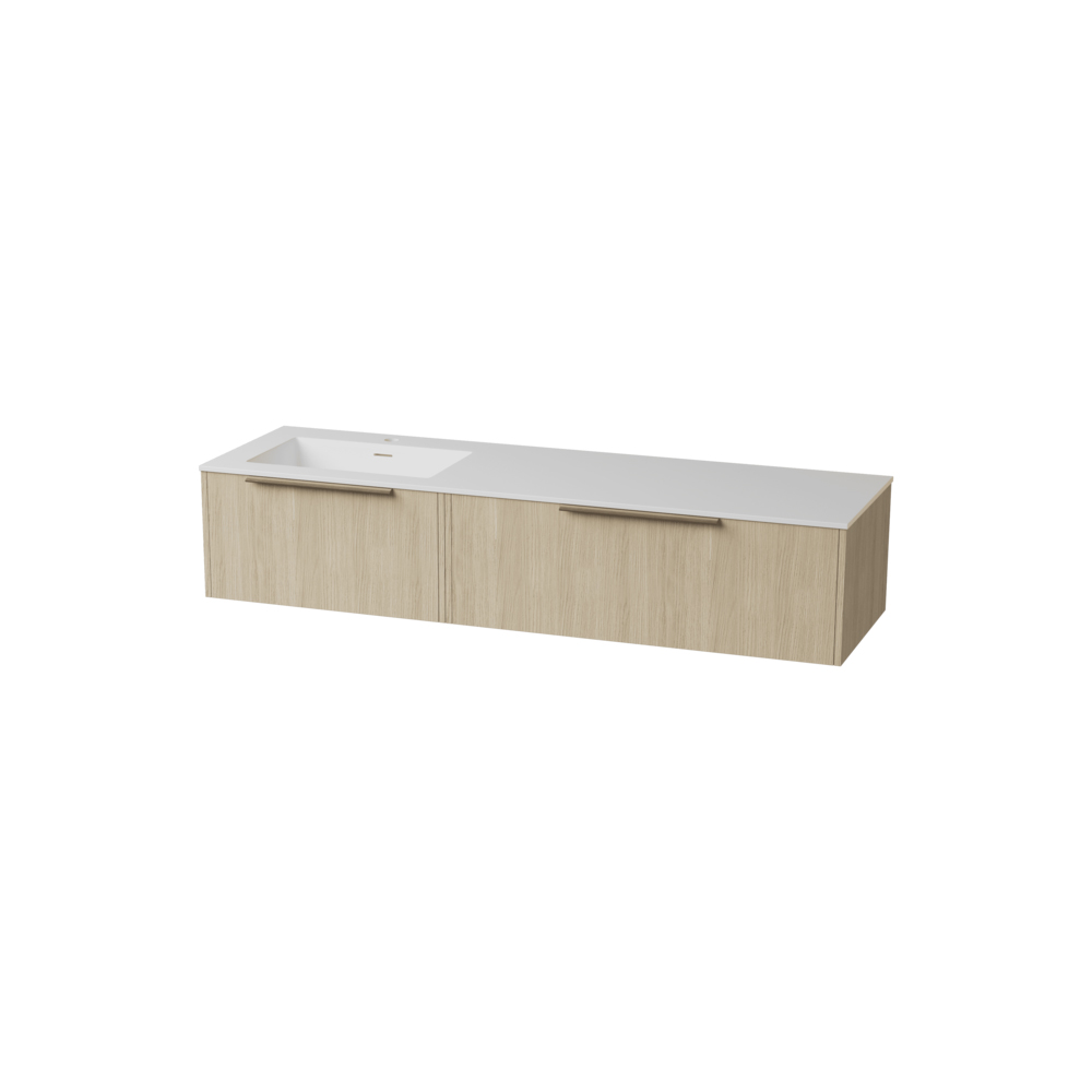 Servantskap FOSSBAD New Block B150 for Heldekkende Servant med Venstrekulp
