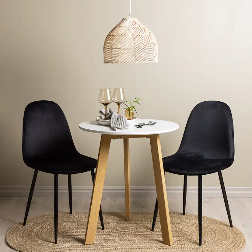 Spisegruppe Venture Home Leonora Ø65 cm med 2 stk Polar Stoler