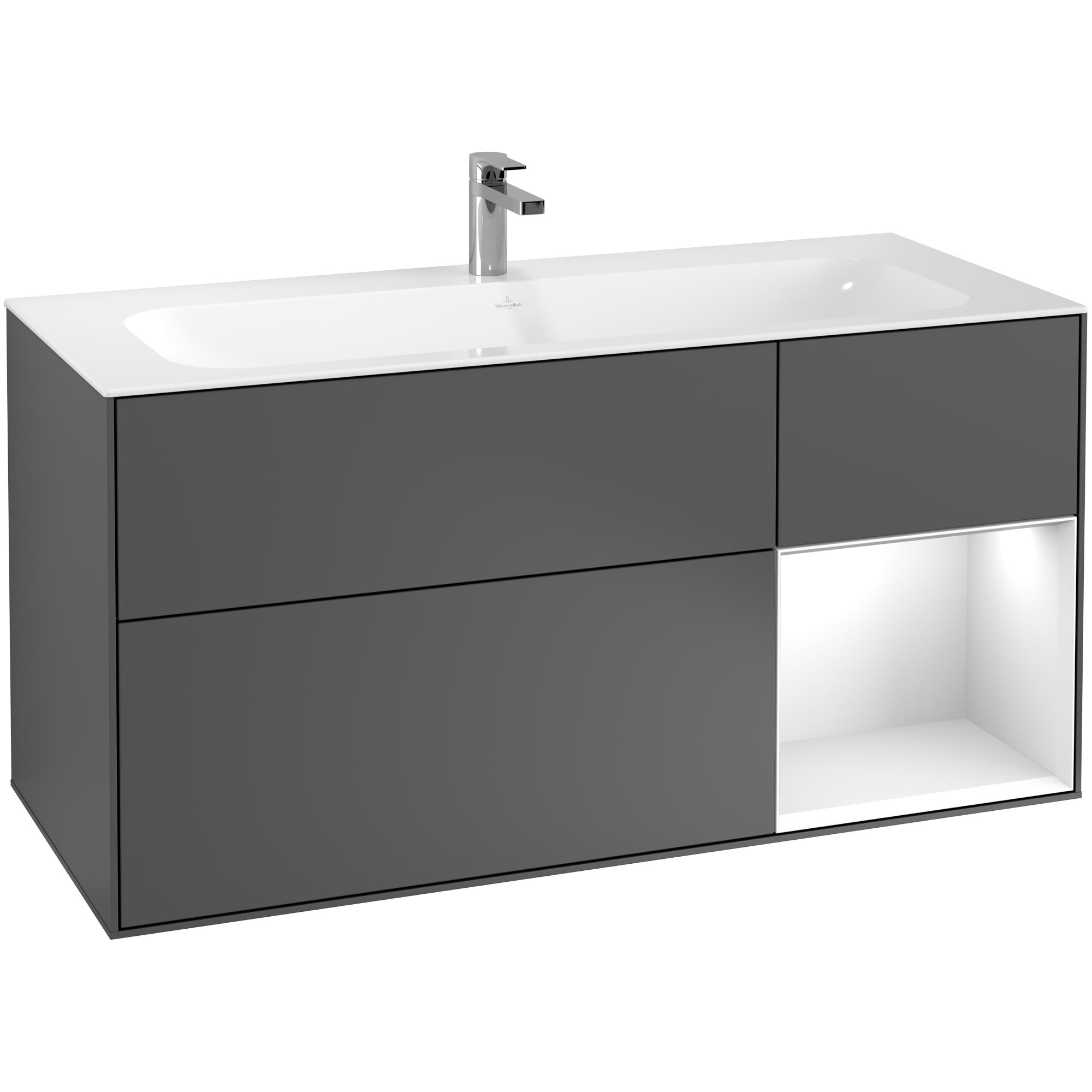 Tvättställsskåp Villeroy & Boch Finion med 3 Lådor och Hylla för Inbyggt Tvättställ