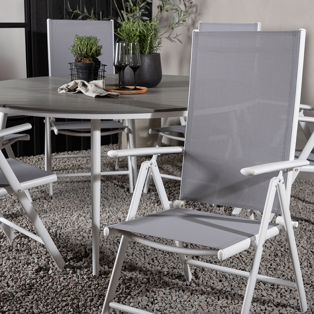 Spisegruppe Venture Home Break Ø150 cm med 6 Break Stoler