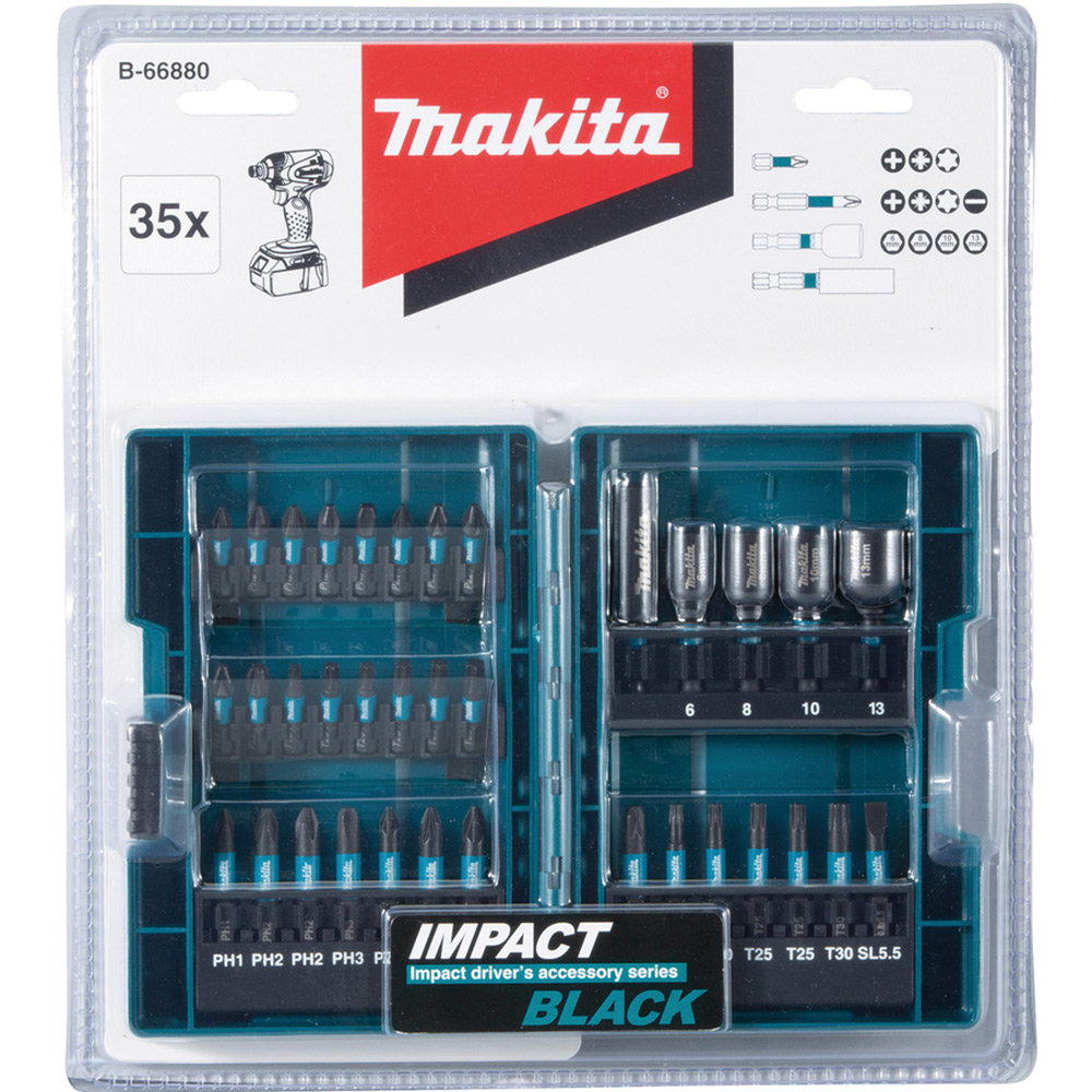Bitssett Makita B-66880 35 deler