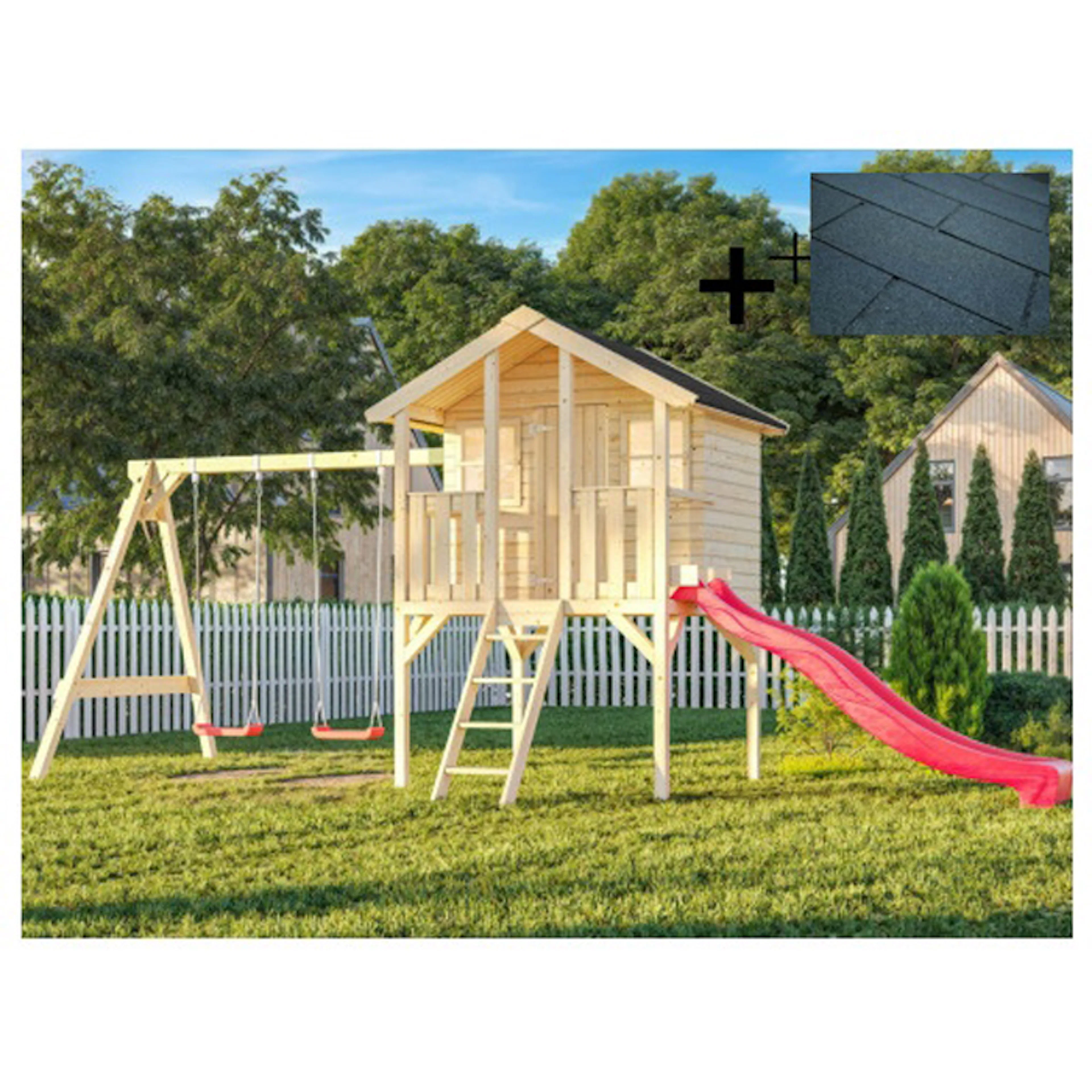 Lekehus Palmako Toby med Huskestativ 2,2 m2 med Takshingel