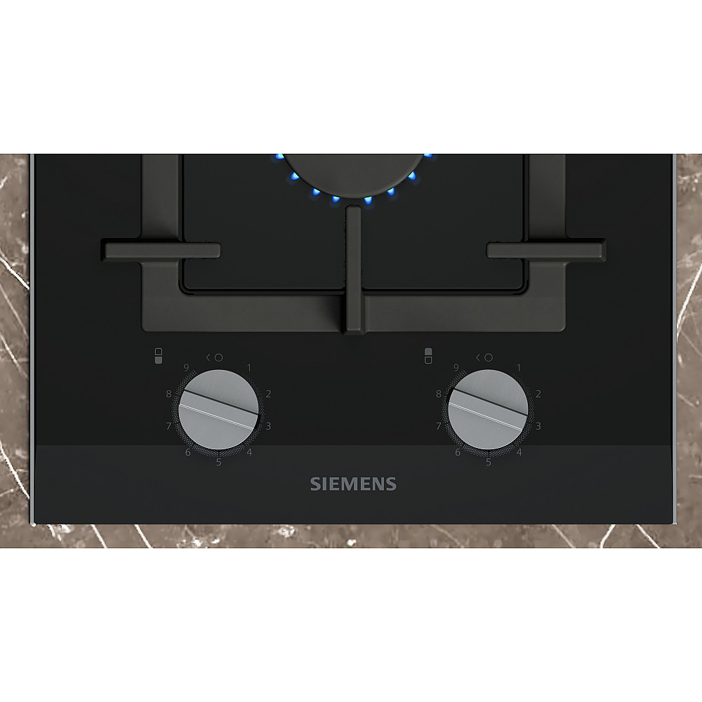 Gasskoketopp Siemens ER3A6BI40 iQ700 30 cm Domino Sort Glasskeramikk