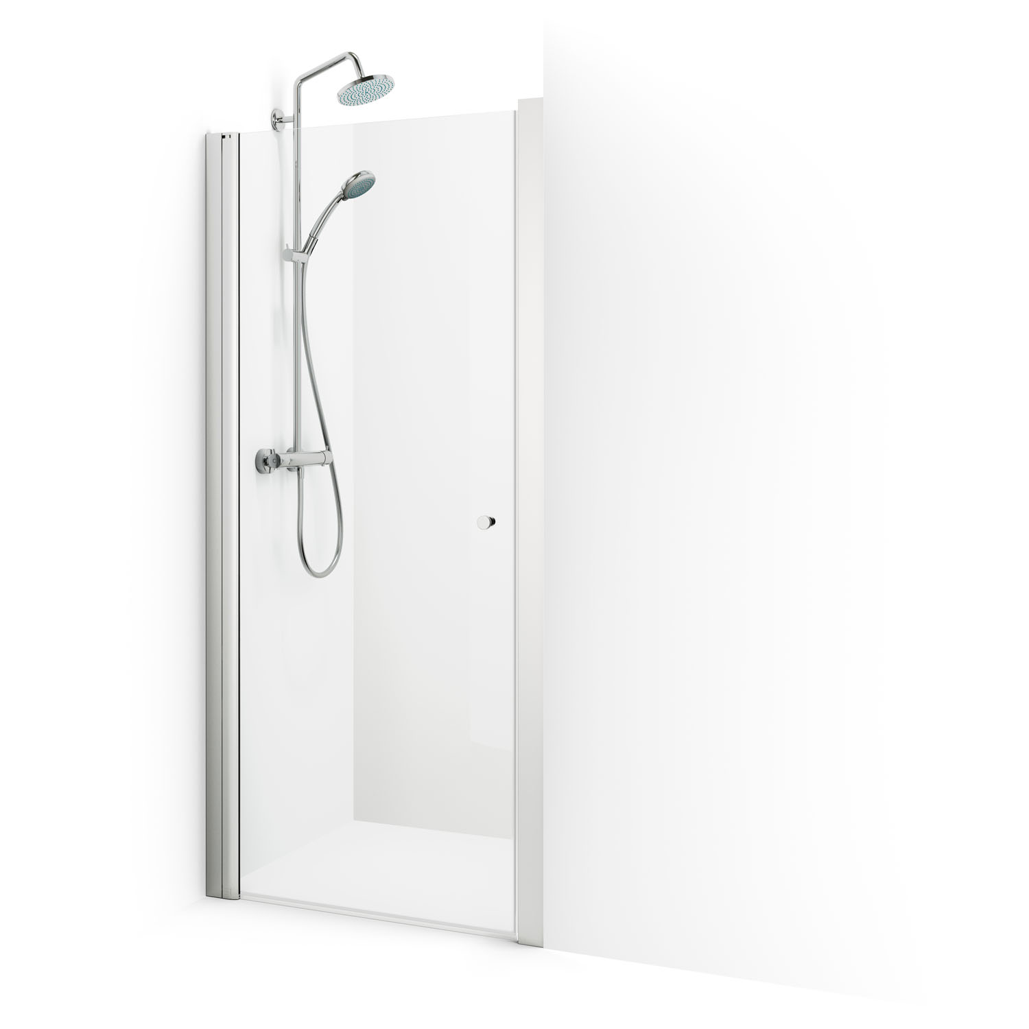 Spirit Nisch 720-755 Ma Kl Spirit Nisch 720-755 Matt Klar 720-755x1970 mm, Matt Aluminium, Klart Glass med Knott
