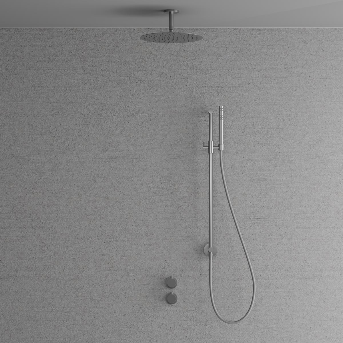 Takduschset Scandtap Steel Harmonized 5Y för Inbyggnad | badrum - duscharmatur - takdusch | KakelKungen