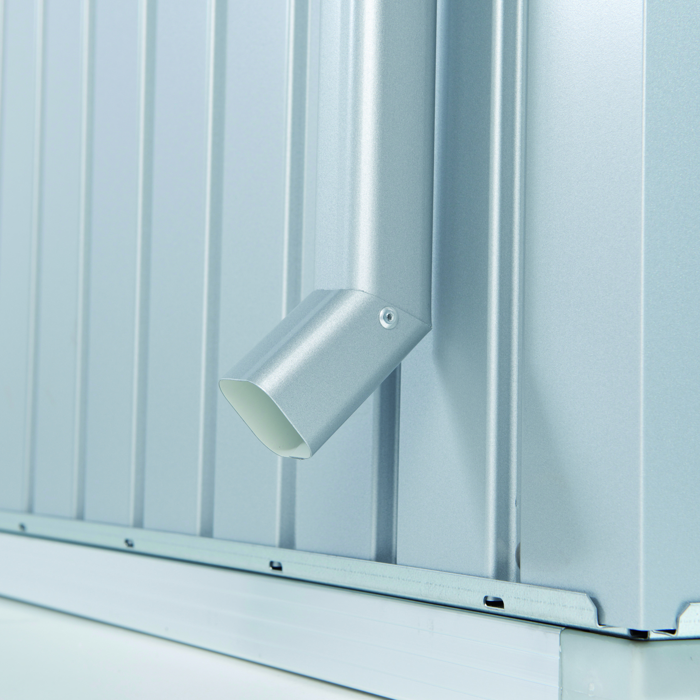 Rainwater downpipe set AvantGarde metallic silver 2pcs. Sølv Metallic