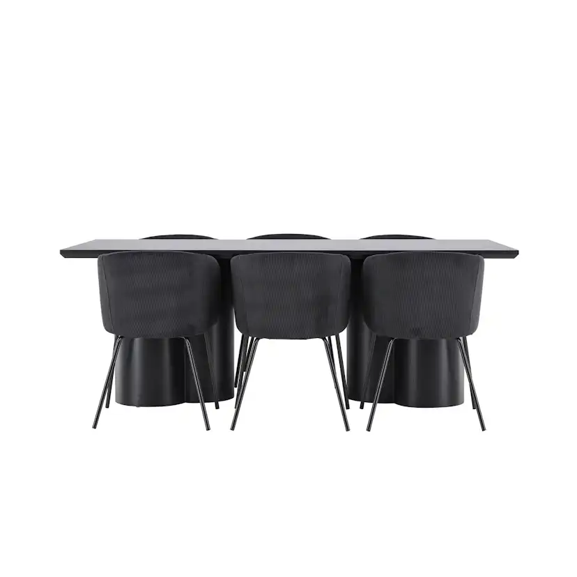Spisegruppe Venture Home Olivia 210 med 6 stk Berit Stoler