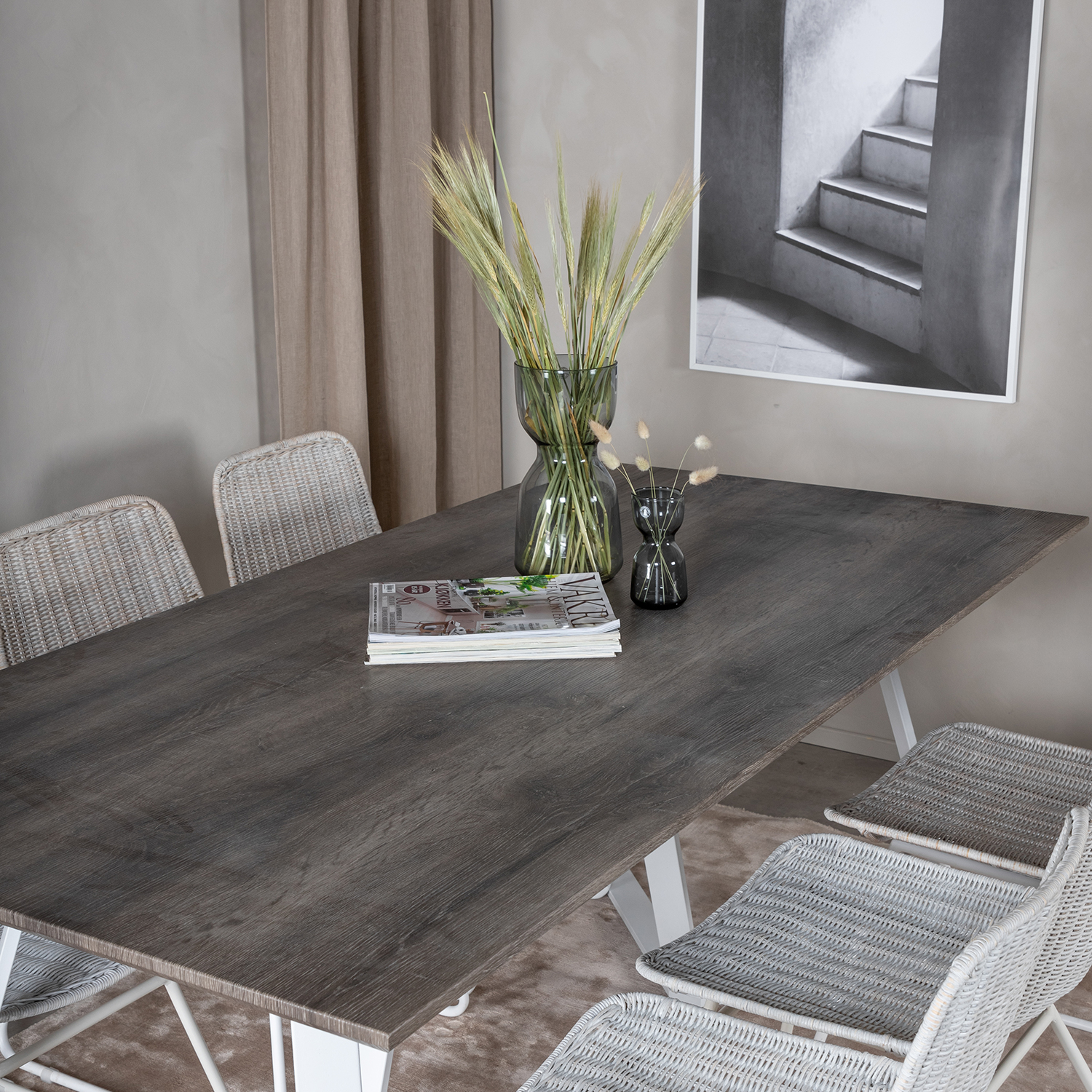 Spisegruppe Venture Home Madde med 6 Cornelia Stoler