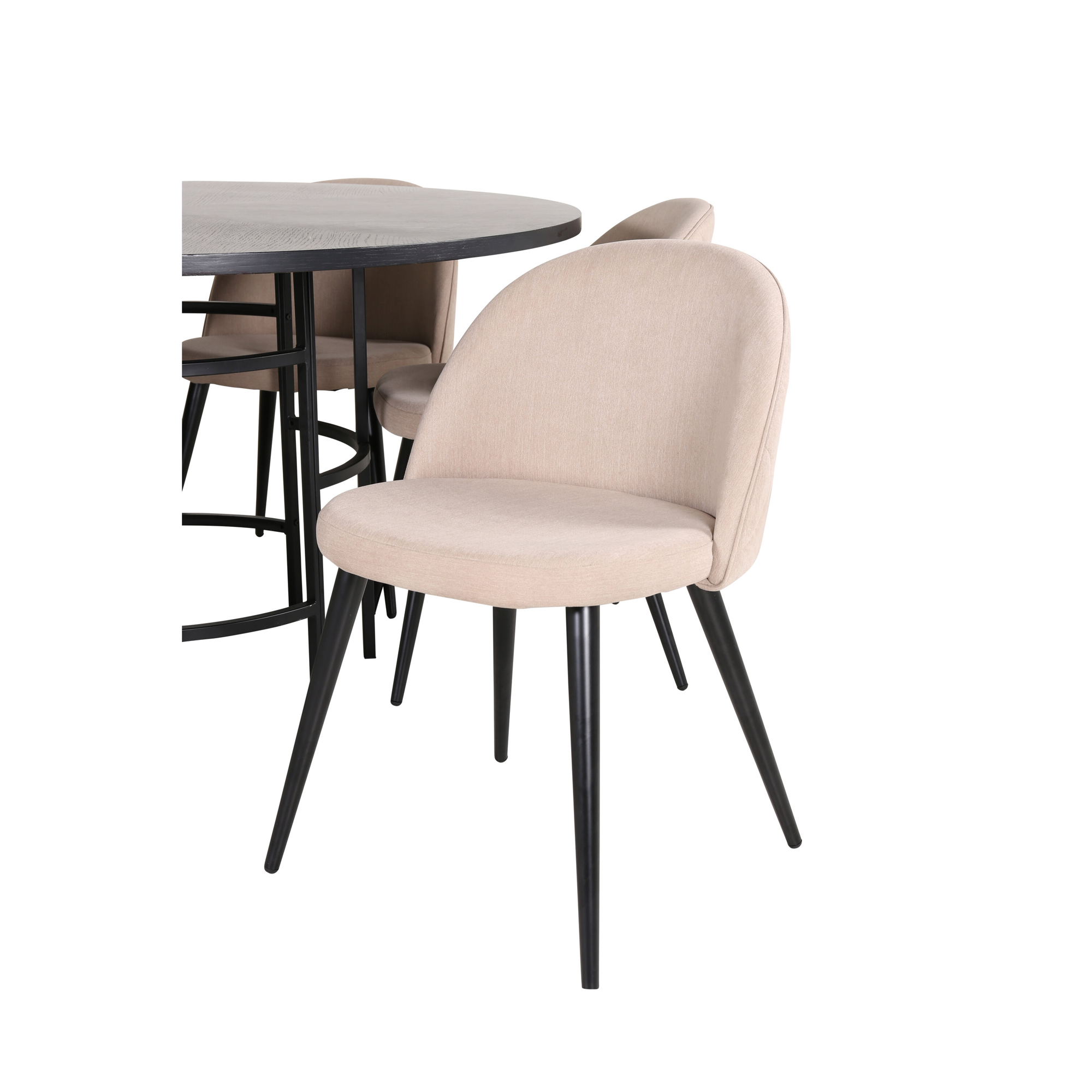 Spisegruppe furniture/fashion Copenhagen Ø140 cm med 6 Velvet Stoler