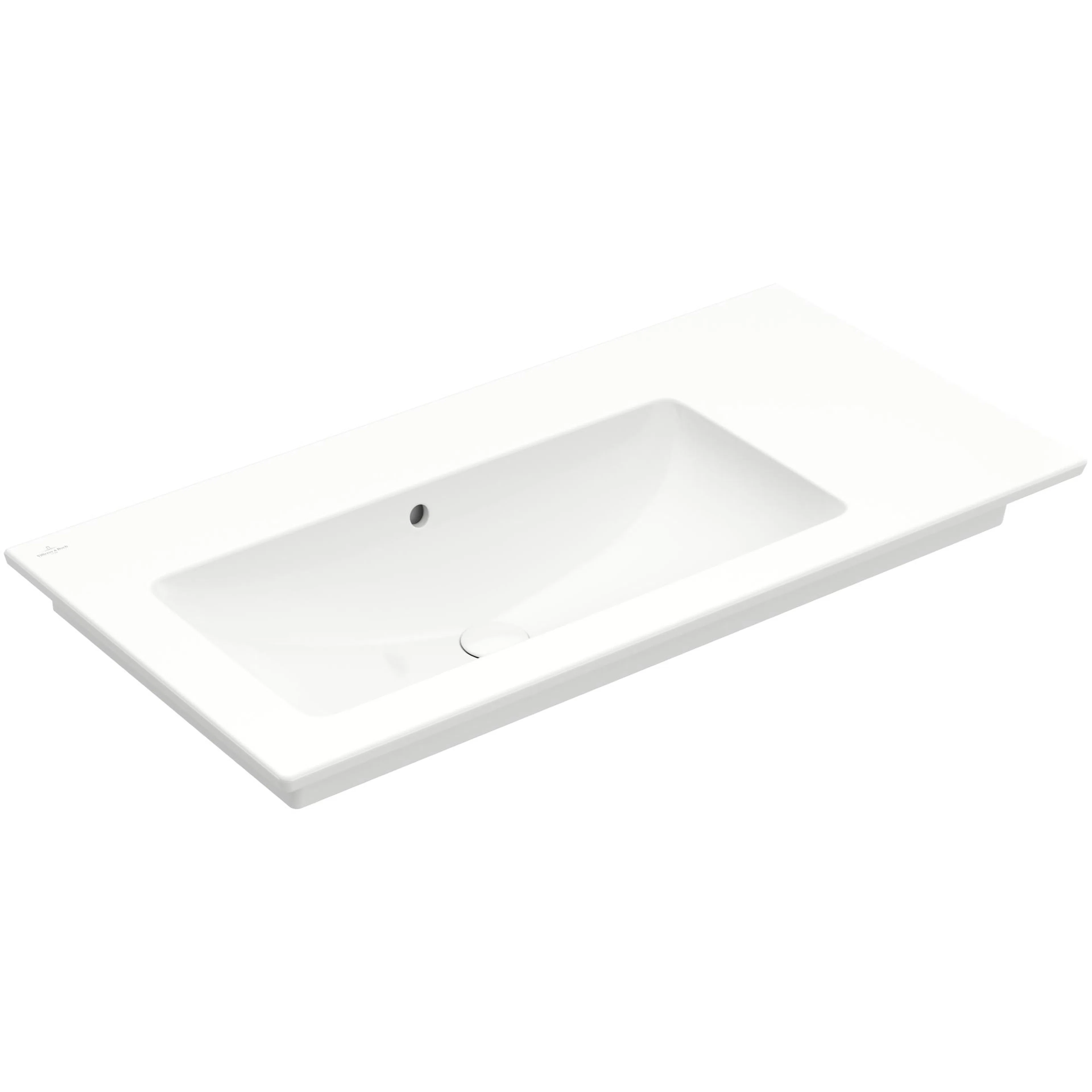 Tvättställ villeroy & Boch Venticello 4134L3R1 Vit Alpin CeramicPlus, Med Bräddavlopp, 1000 mm, Utan Blandarhål, för Väggmonterad blandare, Tvättställ: Vänster