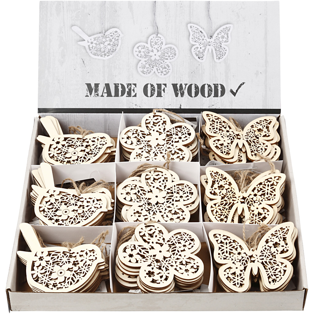 Treoppheng Creativ Company Sommerfulg Blomst Fugl 90 stk/1 Pk