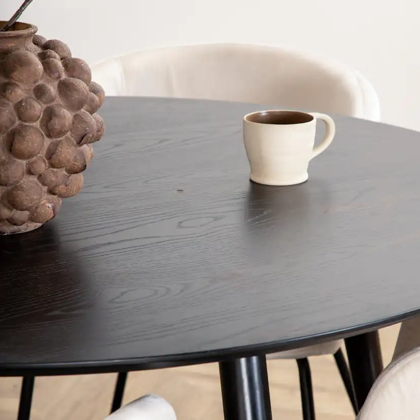 Spisegruppe Venture Home Dipp Ø115 cm med 4 Berit Stoler