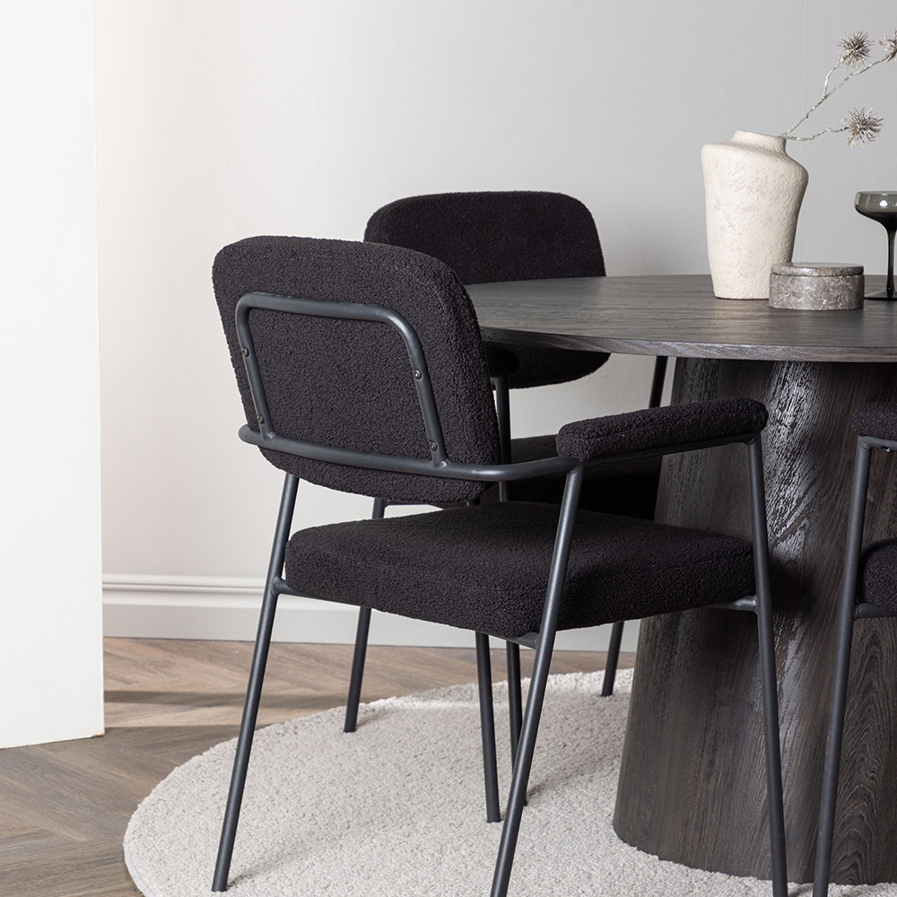 Spisegruppe Venture Home Lanzo Ø120 cm med 4 stk Yesterday Stoler