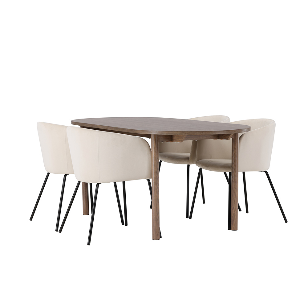 Spisegruppe Venture Home Andy med 4 Berit Stoler