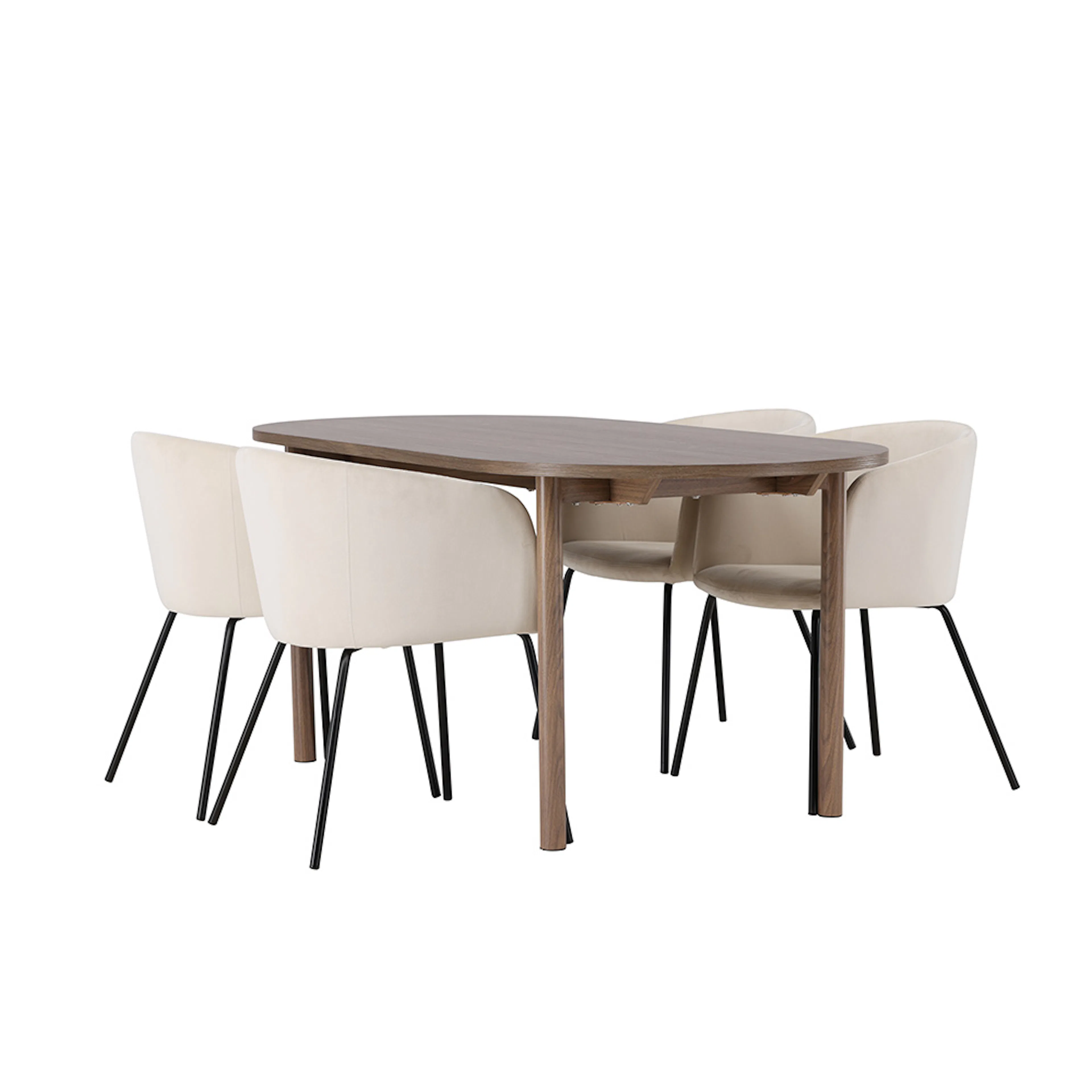 Spisegruppe Venture Home Andy med 4 Berit Stoler