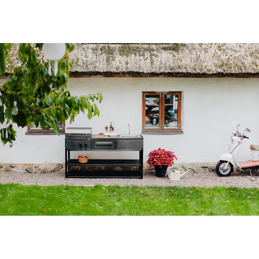 Oppbevaringsmodul med arbeidsbenk Myoutdoorkitchen Nordic Line