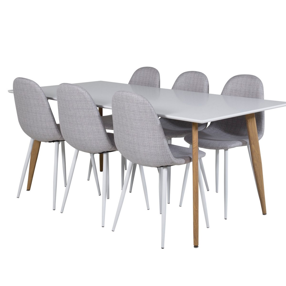 Spisegruppe Venture Home Polar med 6stk Stoler