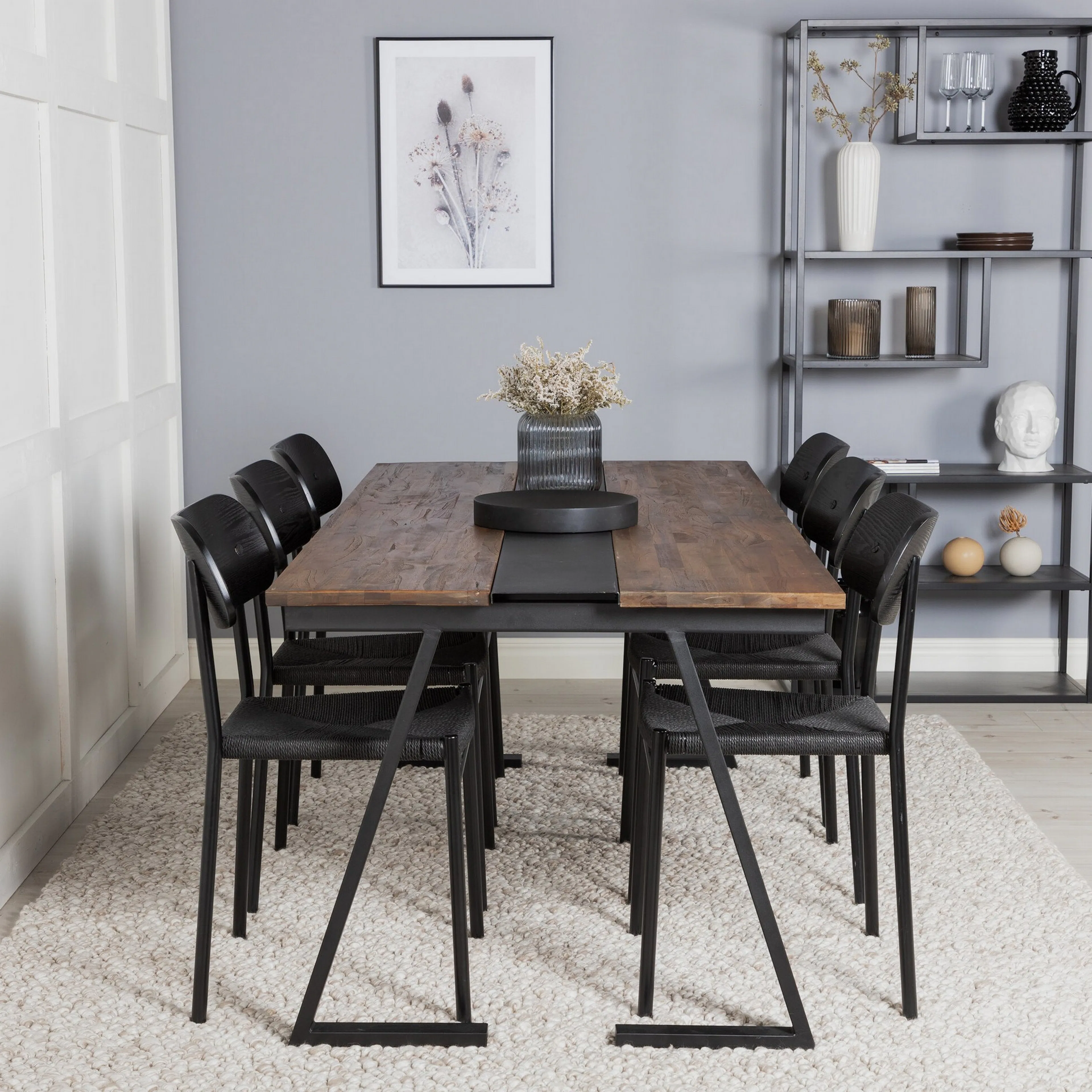 Spisegruppe Venture Home Jakarta med 6stk Polly Stoler