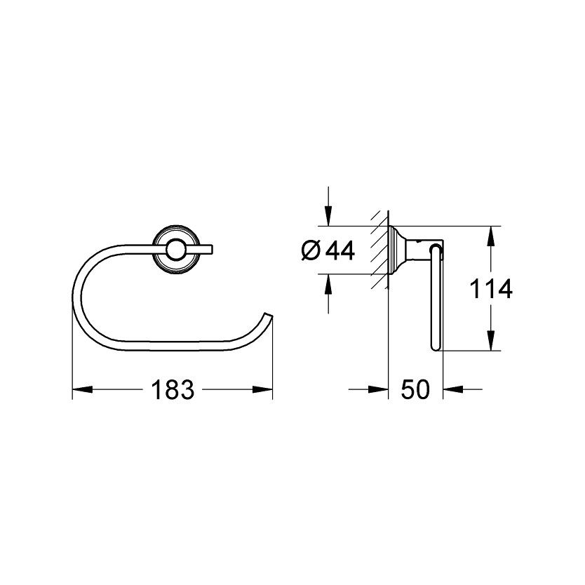 Toalettpappershållare Grohe Essentials Authentic 40657
