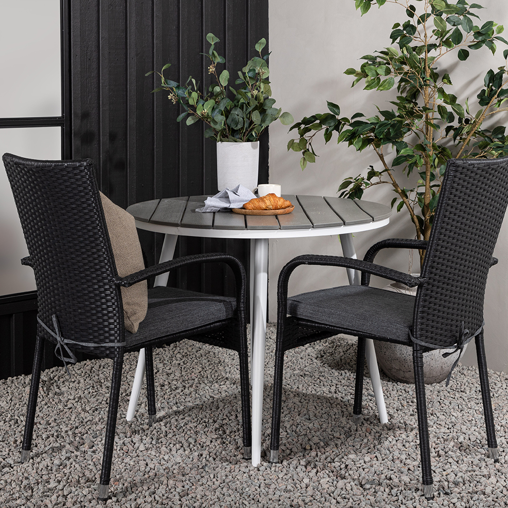 Cafégruppe Venture Home Break Ø90 cm med 2 Anna Stoler