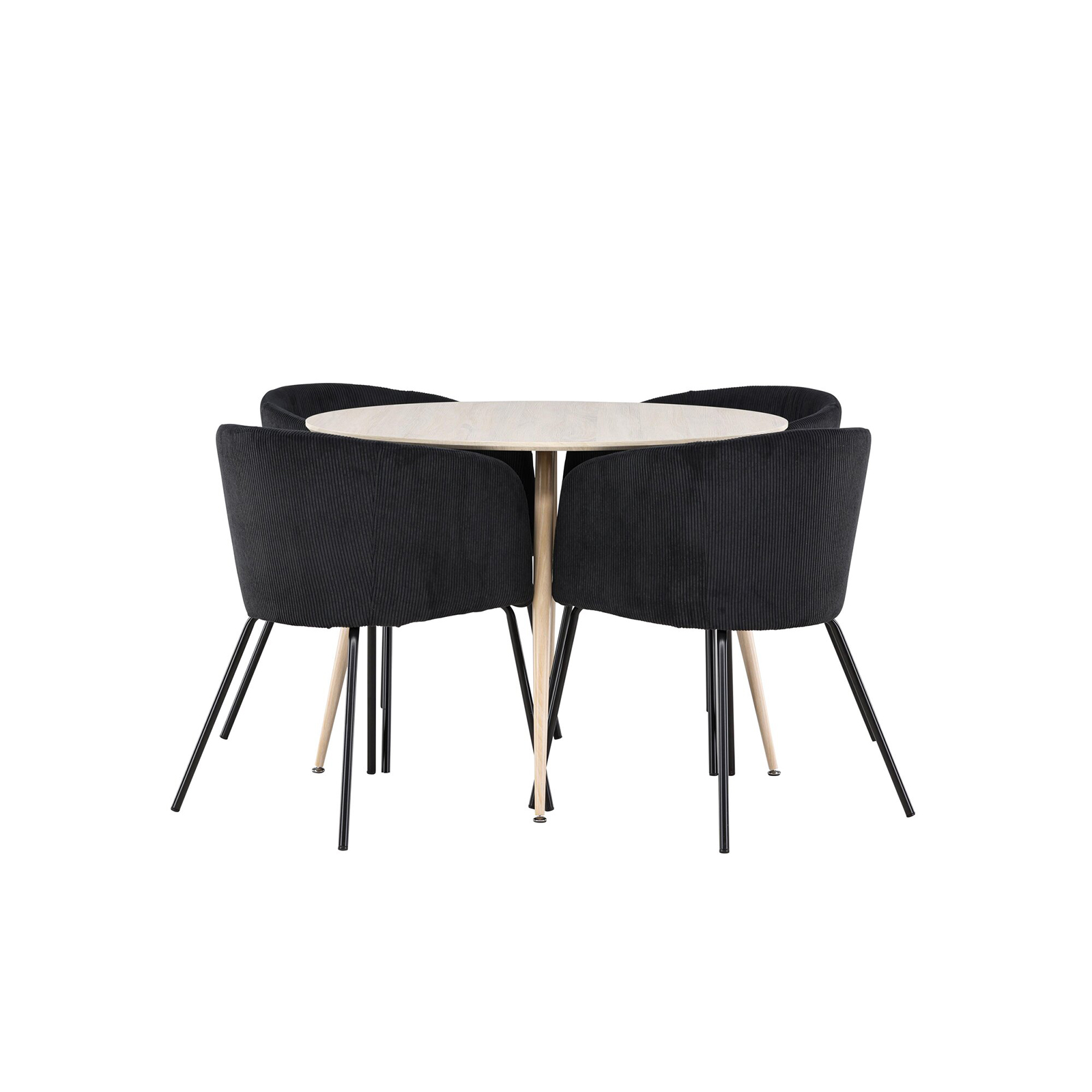 Spisegruppe Venture Home Plaza Ø100 med 4 stk Berit Stoler