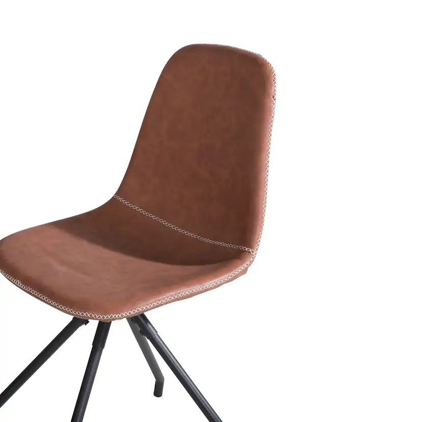 Spisegruppe Venture Home Estelle med 4 Pobbie Stoler Kunstlær
