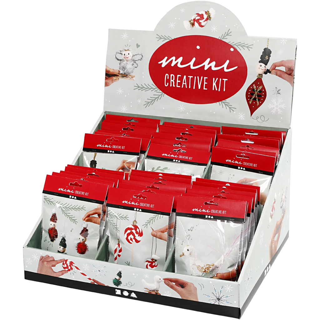 Materiellsett Creativ Company Bordsdisplay med Mini DIY Kit 42 stk/1 Pk