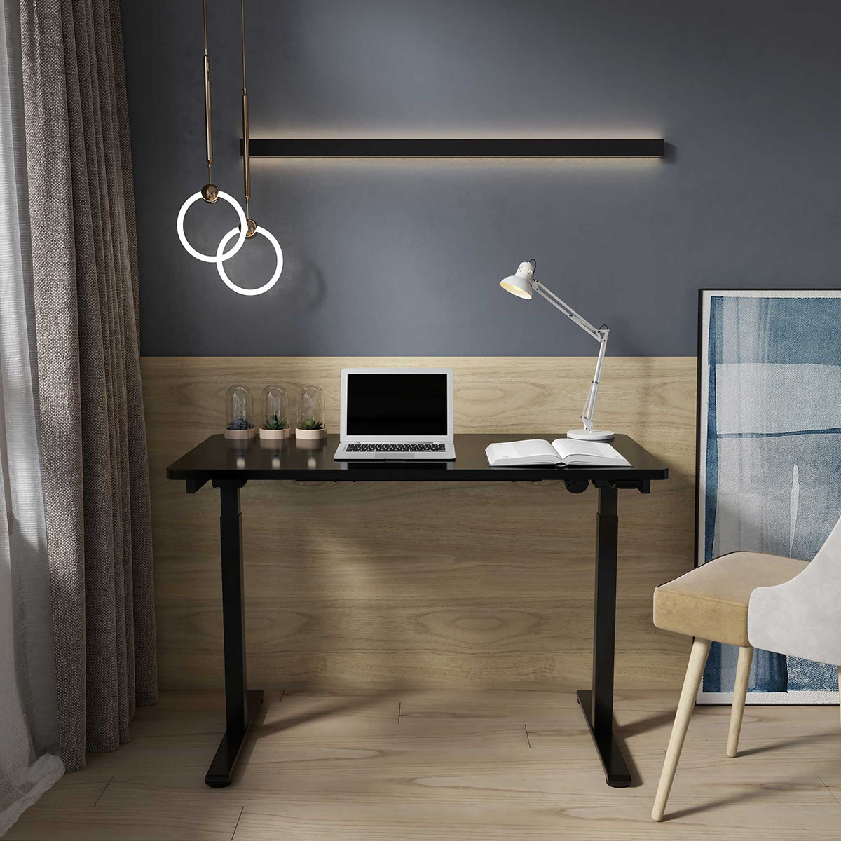 Skrivebord Lykke M100 140x70 cm Hev- og Senkbar