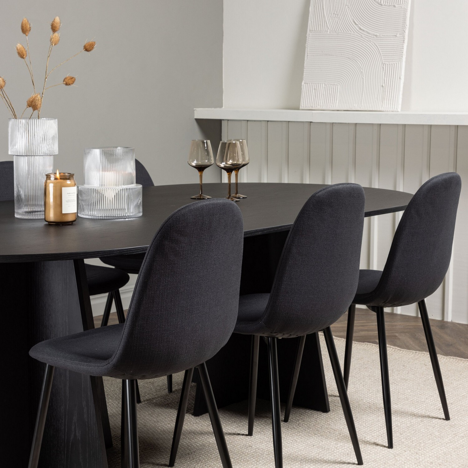 Spisegruppe Venture Home Bootcut Oval med 6 Polar Stoler