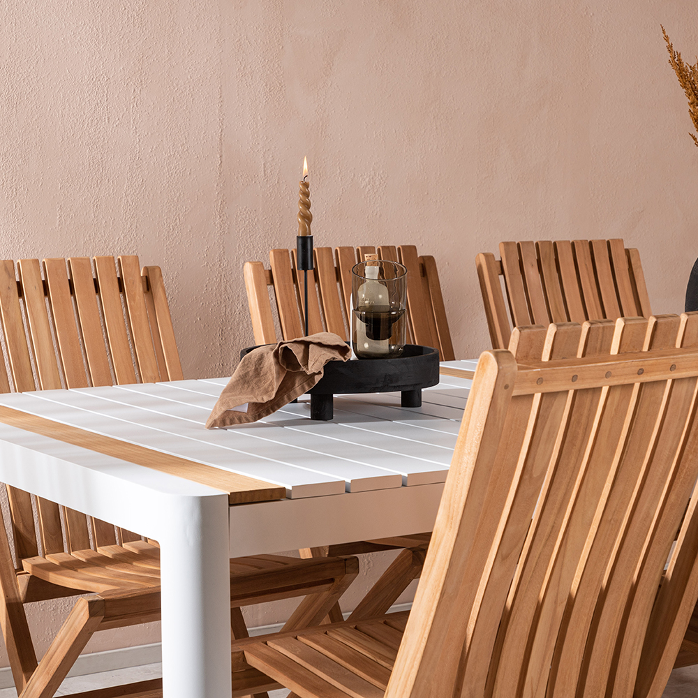 Spisegruppe Venture Home Togo 200x100 cm med 6 Ghana Stoler