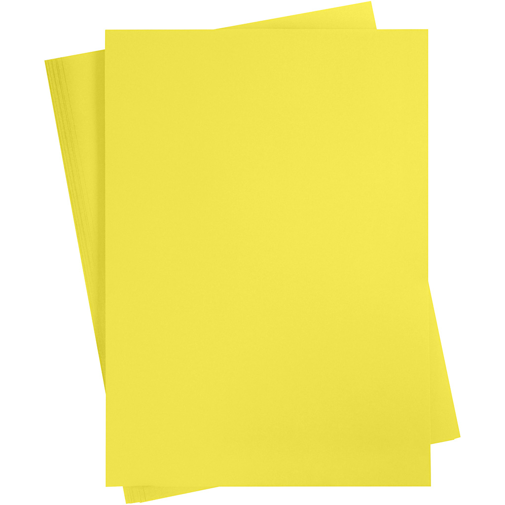 Färgad kartong, solgul, A2, 420x600 mm, 180 g, 10 ark/ 1 för Solgul, 10 st