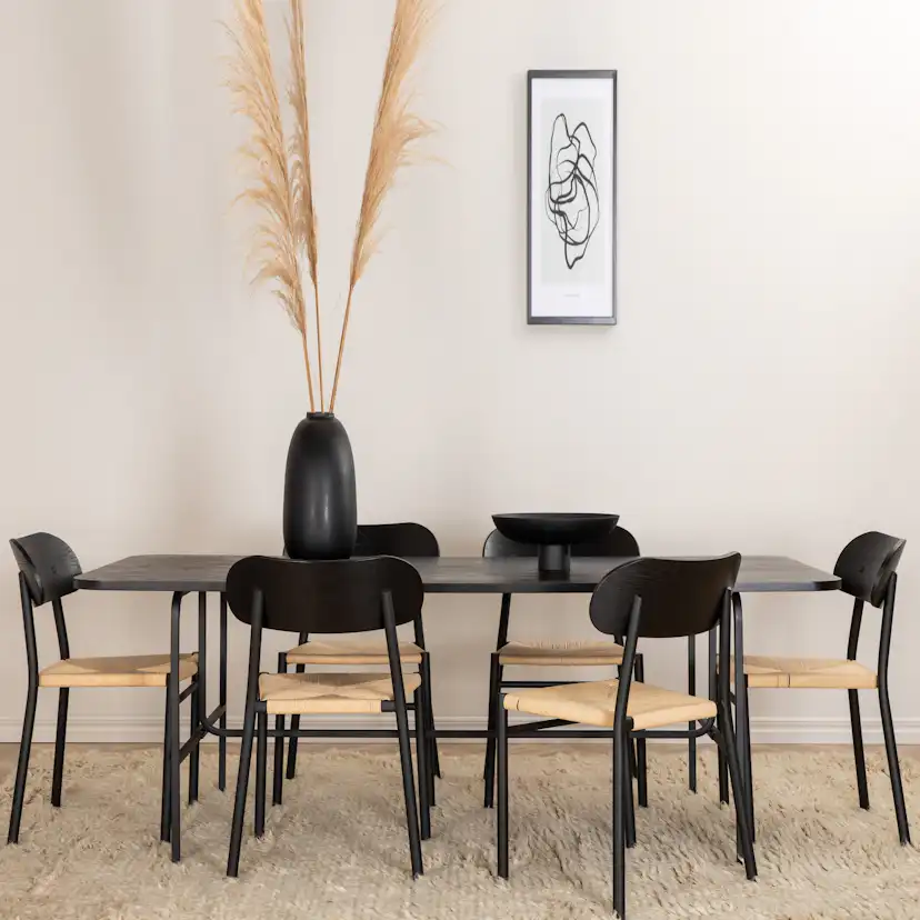 Spisegruppe Venture Home Uno med 6stk Polly Stoler