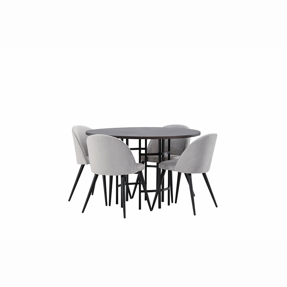 Spisegruppe Venture Home Copenhagen med 4 Velvet Stoler
